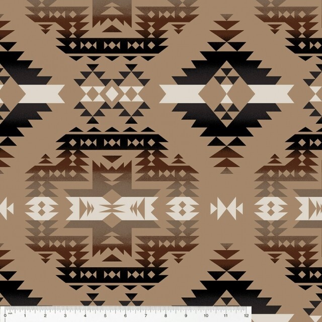 Tan Canyon Native American Fleece Fabric – 60″ Wide – Sold by Yard & Bolt