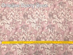 Covington ORLEANS DUSTY ROSE Pink Beige Fleur De Lis Designer Drapery Uph Fabric