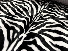 60″ Zebra Animal Pattern Short Pile Smooth Faux Fur Velboa S-Wave Fabric BTY