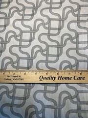 Abstract Lines Cotton Quilting Fabric Grey Black 1 Yard X 43”