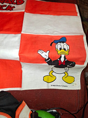 Vintage Walt Disney Company Donald Duck Handkerchief/Napkin Made in Hong Kong