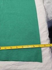Fabric Scrap Bundle Solid Teal Green Blue Textured Sewing Quilting Craft Lot 4pc