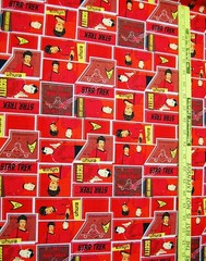 STAR TREK Uhura Scotty animated series 2014 red cotton Fabric-BY HALF YARD