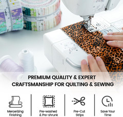 -20 Options-100% Cotton Jelly Roll Fabric Precut Strips for Quilting, Crafting,