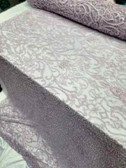 Lavender Beaded Lace Fabric with Victorian Damask Embroidery – Sold by the Yard