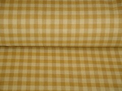 Dunroven House Dijon Check Homespun Fabric | Rustic Farmhouse Woven Fabric