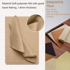 Soft Felt Sheets, 8X12 Inches Assorted Craft Felt Fabric, 1.4Mm Thick Felt Squar