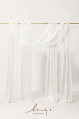 Ling’s Moment 32Ft x 30″ Extra Long Wrinkle-Free Wedding Arch Chiffon Draping…