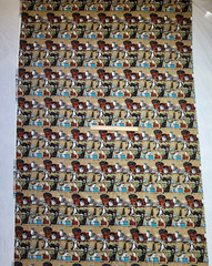 Cats on Book Shelf Vintage Style Cotton Fabric Basket Plant Quilting 4.25 Yards