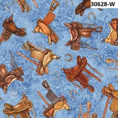 Running Wild Horses BTY Cotton quilt fabric QT Western Cow Skulls 30627-N Navy