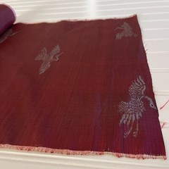 SILK DARK RED, FABRIC 13 Yards x 15 Inches Wide or 468 Inches x 15 Wide