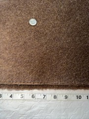 Faux Fur Fleece Sherpa Sheep Fabric Material Chocolate Brown 46”Wide Per .5 Yard