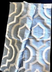 Kravet Designer Geometric Embossed Fabric Gray Blue 24 Sq Semi-Shiny Double Rubs