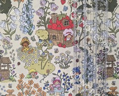 Custom Cotton Woven Fabric 80s Tv Show Berry Girl Floral By The 1/4 Yard 9×56