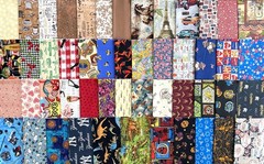 50 Seasonal NOVELTY Movies TV Shows Fat Eighth Running 8th Quilt Fabric Scrap