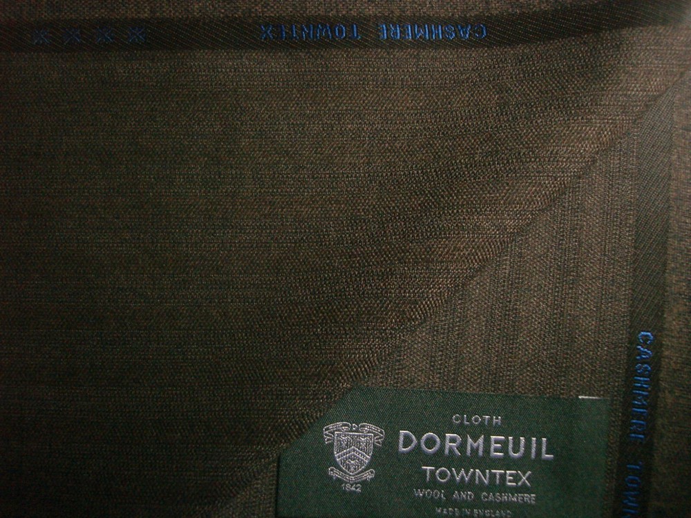 DORMEUIL 95%WOOL+5SHMERE SUITING FABRIC “CASHMERE TOWNTX”MADE IN ENGLAND-3.4m