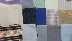 5 lb 14 oz Box of Assorted Fabric Scraps – Various Shades of Blue FSBTB127