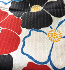 Vintage Wm Anderson Fabric – Large Floral Print w/Texture – 2 yds 31″ L x 44″ W