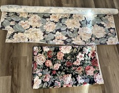 VTG Interior Fabric Design 1986 8 Yards X 56” Roll Plus Bonus ExtraFloral Fabric