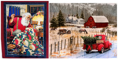 Set of 2 Christmas Quilt Panels-Riley Blake Designs & Marshall Dry Goods Co
