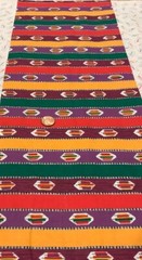 Colorful Stripes(Red Purple Yellow Green)*Cranston *100% Cotton Remnant*22″ x 8″