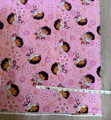 Dora the Explorer Licensed Cotton Fabric Springs Creative Pink 2 Yds Quilting
