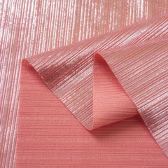 Shining Laser Fabric High Elastic Gilding Stripe Texture Knit Crepe Dress Sewing