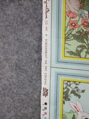 Vintage Cyrus Clark Story Book Cheater Quilt Mr Rabbit 18 Panel Pastels 81×37″
