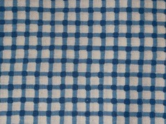 By 1/2+ Yd Vintage Blue and White Plaid Check Cotton Fabric BTHY 22″ X 44″