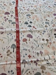 Organic Mushroom Nursery Flannel Fabric 49×43 Joann Cotton Baby Woodland Print