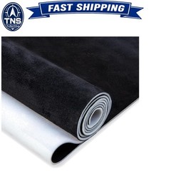 Suede Auto Headliner Fabric 54×60 inches with Foam Backing Black for Car SUV RV