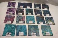 Beautiful Lot of 19 Batik Fabric Quarters Multiple Colors!