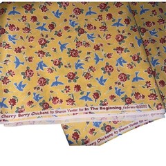 3 Yds Cherry Berry Chickens by Sharon Yenter for In The Beginning fabrics ©2000