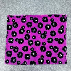 Floral Fabric Purple Black Camellia Print Cotton Silky 140″ x 60″ 3.5+ Yards