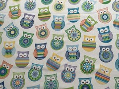 Cotton Fabric Crochet Owl 43” X 36”By Super & Spice 815