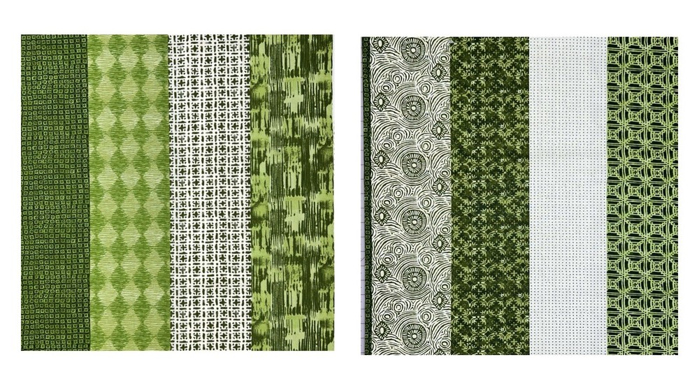 By 1/2 Yard OOP Tanzania Green Running 8ths Eights Legacy Studio Quilting Fabric