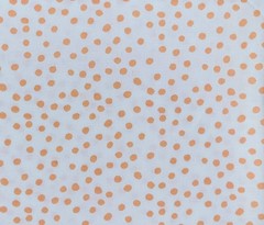 Pastel Orange Peach White Polka Dots Cotton Fabric Easter Nursery BY THE YARD