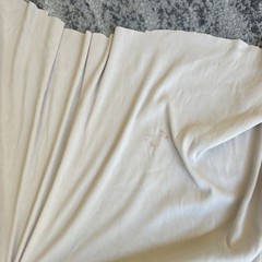 Beige ribbed Fabric Piece over 60x40in. Wide four way stretch thick cotton