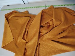 Copper jacquard double-knit medium weight apparel fabric