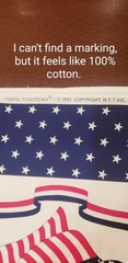 Vintage American Flag Fabric 52″x45″ Made in USA
