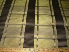 6 4/8 YDS STROHEIM 100% SILK SATIN STRIPES DRAPERY UPHOLSTERY FABRIC FOR LESS