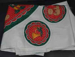 RARE VTG. CHRISTMAS TREESKIRT/TABLECLOTH PANELS/BERRY MERRY CHRISTMAS – U-PICK 1