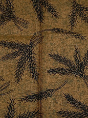 Bundles of Wheat on Brown 1/2Y x 44″W David Textiles Cotton Fabric