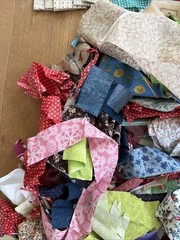 Vintage Cotton Fabric Scraps For Crumb Quilts & Crafts Junk Journal 5 Pounds LOT