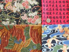 Japanese Chinoiserie Fat /Long Quarter 1/2 Yard Quilt Fabric Bundle