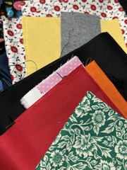 Quilting Crafting Fabric Scraps Lot, Multicolor Assorted Patterns , 1.6 Lbs