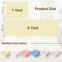 Double Gauze Cotton Fabric by the Yard, Cotton Muslin Fabric for DIY Craft an…
