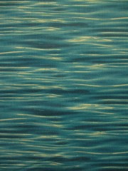 WATER WAVES LAKES OCEAN DEEP BLUES COTTON FABRIC FQ