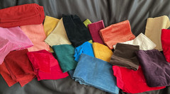 Vintage Corduroy Fabric Scraps Mixed Lot Slow Stitch Junk Journals Crafts – 4 oz