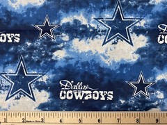 NFL DALLAS COWBOYS football, 2009 Design, HALF Yard (18”x58”) 100% Cotton Fabric